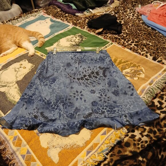 Aqua Blues Medium Women's Blue Swirl Skirt - Picture 9 of 13